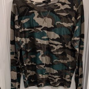 New J Crew Camouflage print knit top.